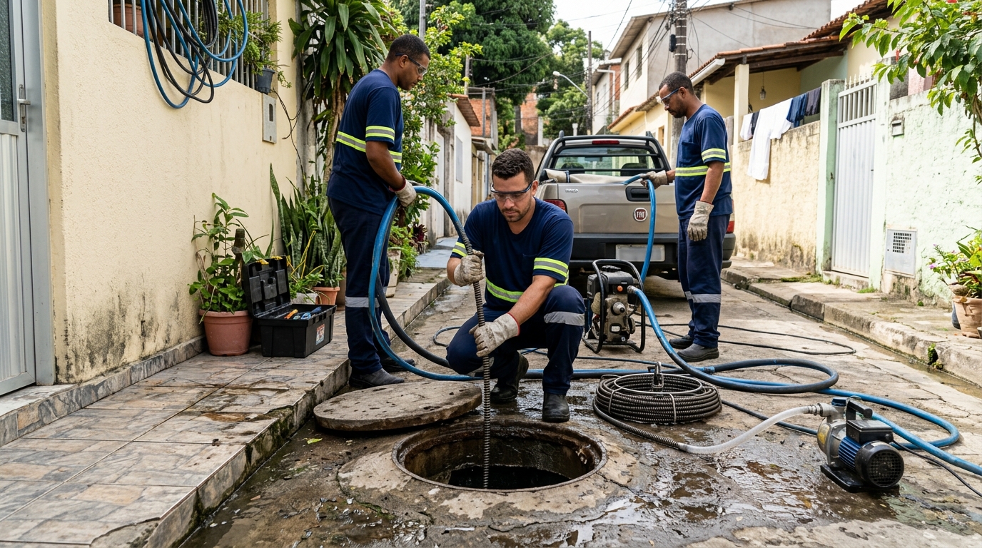 Desentupimento de esgoto com hidrojateamento em Porto Velho-RO